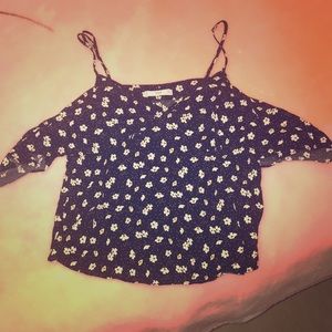 Summer off the shoulder spaghetti strap blouse